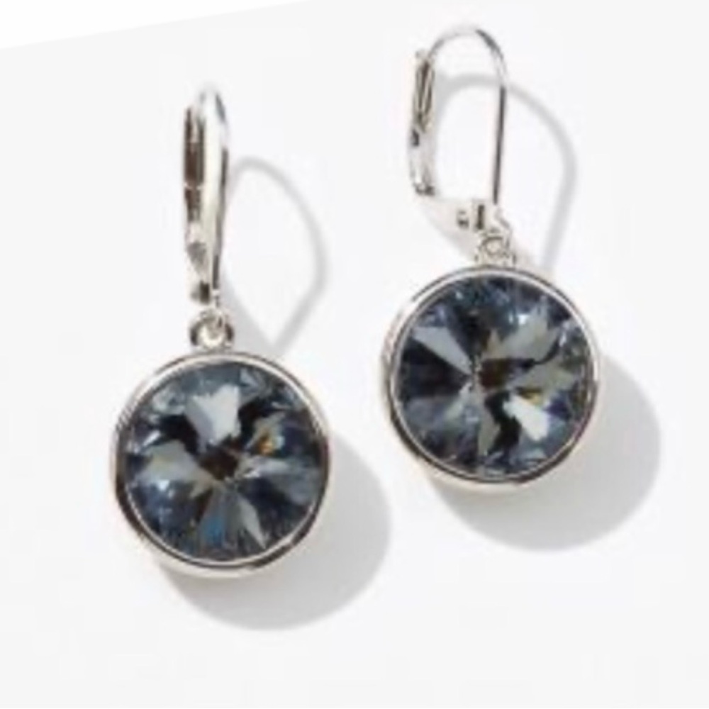 Touchstone Crystal Swarovski Lulu Earrings silver night